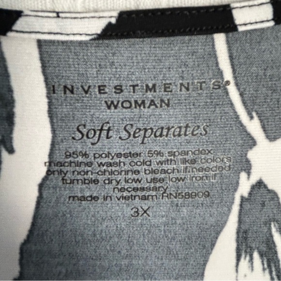 NEW Investments Soft Separates Womens 3X Dress Midi Faux Wrap Jersey Knit Floral - Picture 4 of 13